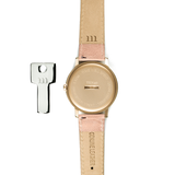 PINK LEATHER/ROSE GOLD CASE WATCH